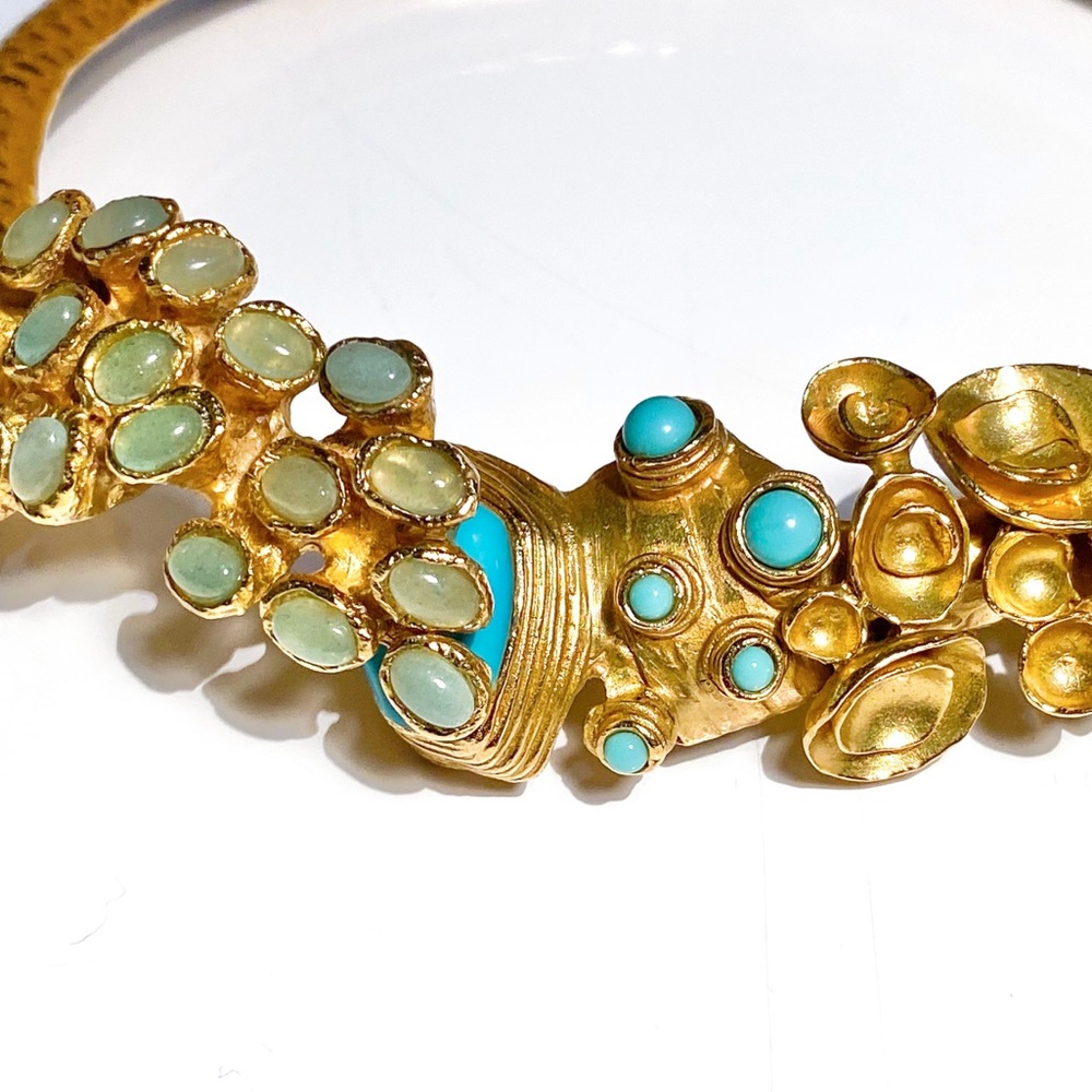 Rare Yves Saint Laurent Arty Brutalist Choker Necklace - Picture 9 of 16